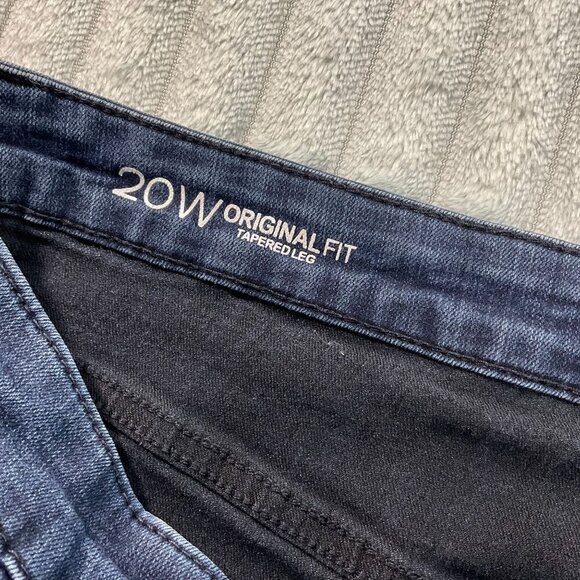 Liz Claiborne‎ Jeans Womens 20W Original Fit Tapered Leg Blue Med Wash Stretch - Picture 3 of 9